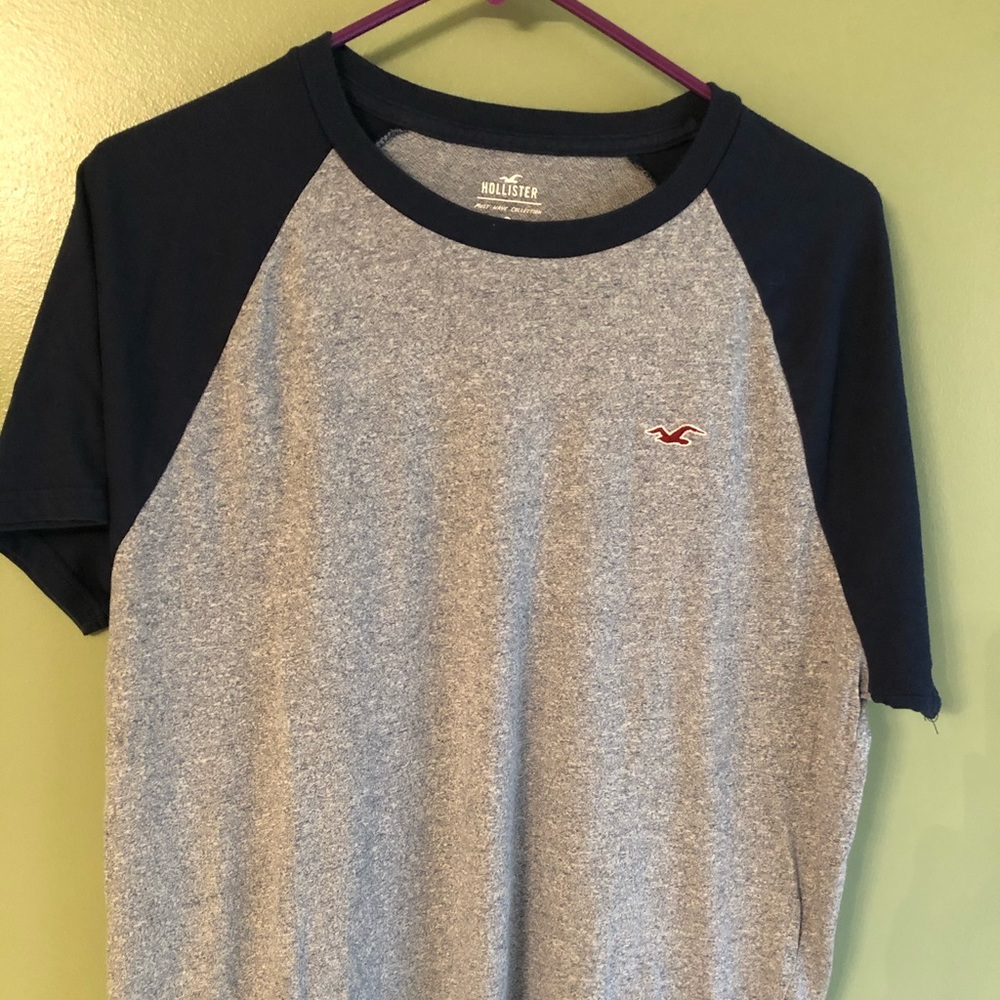 Hollister Short/Sleeve Tee Blue/Grey Medium